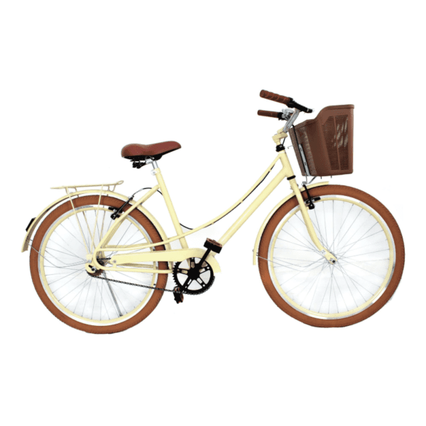 BICICLETA VINTAGE RETRO FOOD BIKE ANTIGA CECI LINDA (CREME)